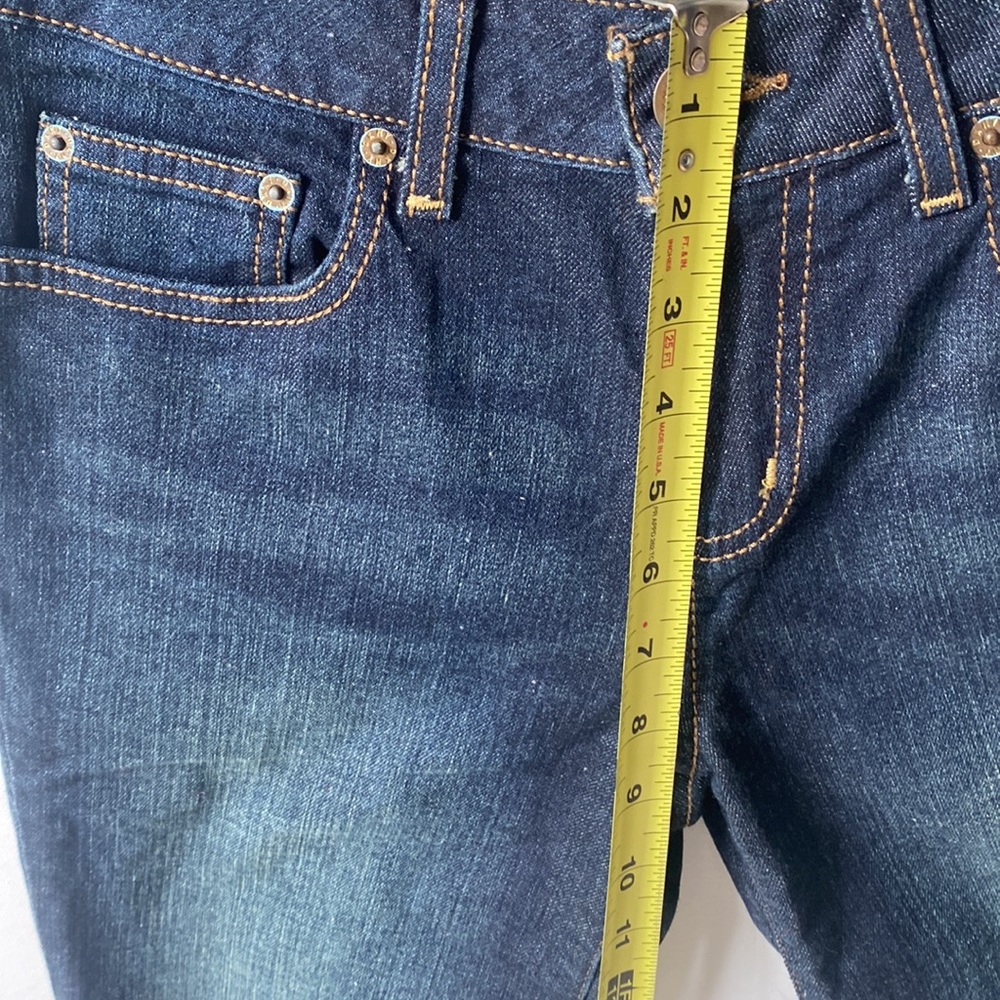 (B48) DKNY Jean Dark wash Blue denim capris shorts, Size 6 - Picture 10 of 12